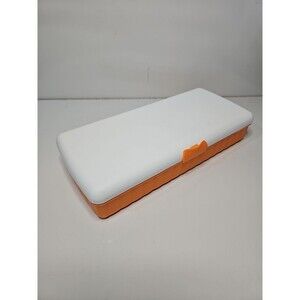 Tupperware LUNCH N THINGS 4195A-1 Divided Organizer Snack Sandwich Travel Orange